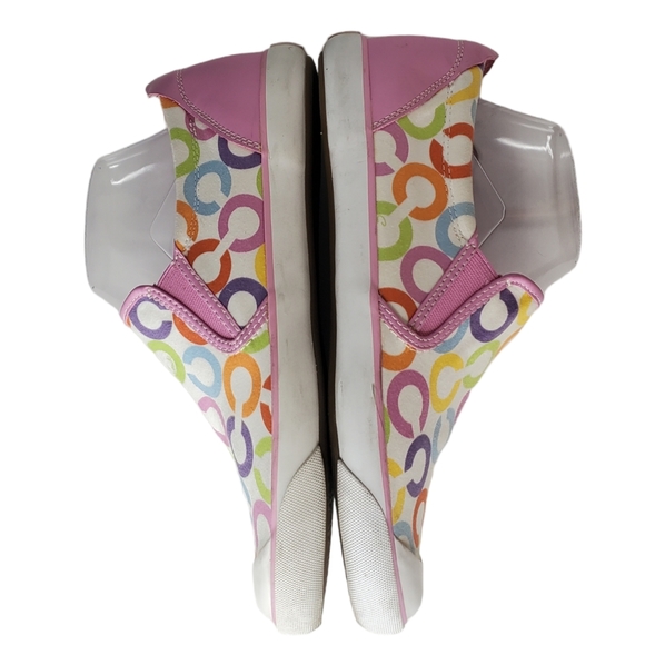 COACH Beale Slip On Sneaker Signature Print Pink Sz 10B - Picture 6 of 10